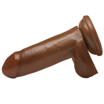 6 Inch Dong with Balls - Brown