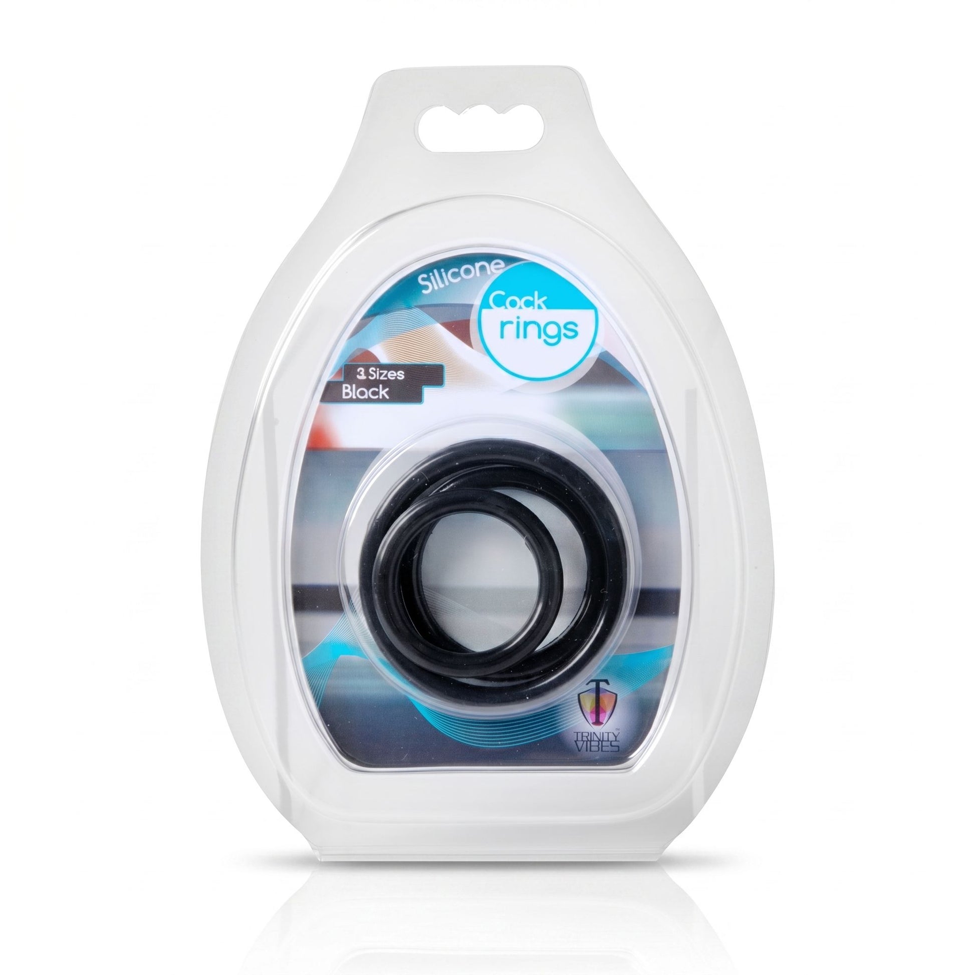 Trinity Silicone Cock Rings Black