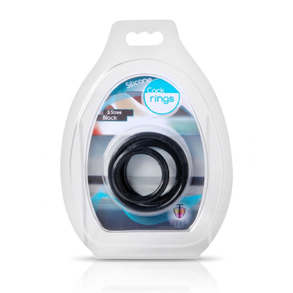 Trinity Silicone Cock Rings Black