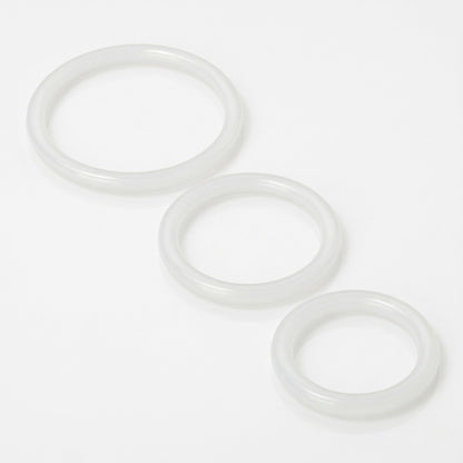Trinity Silicone Cock Rings Clear