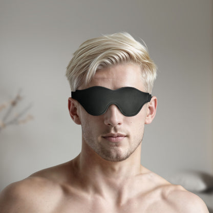 Strict Leather Black Fleece Lined Blindfold