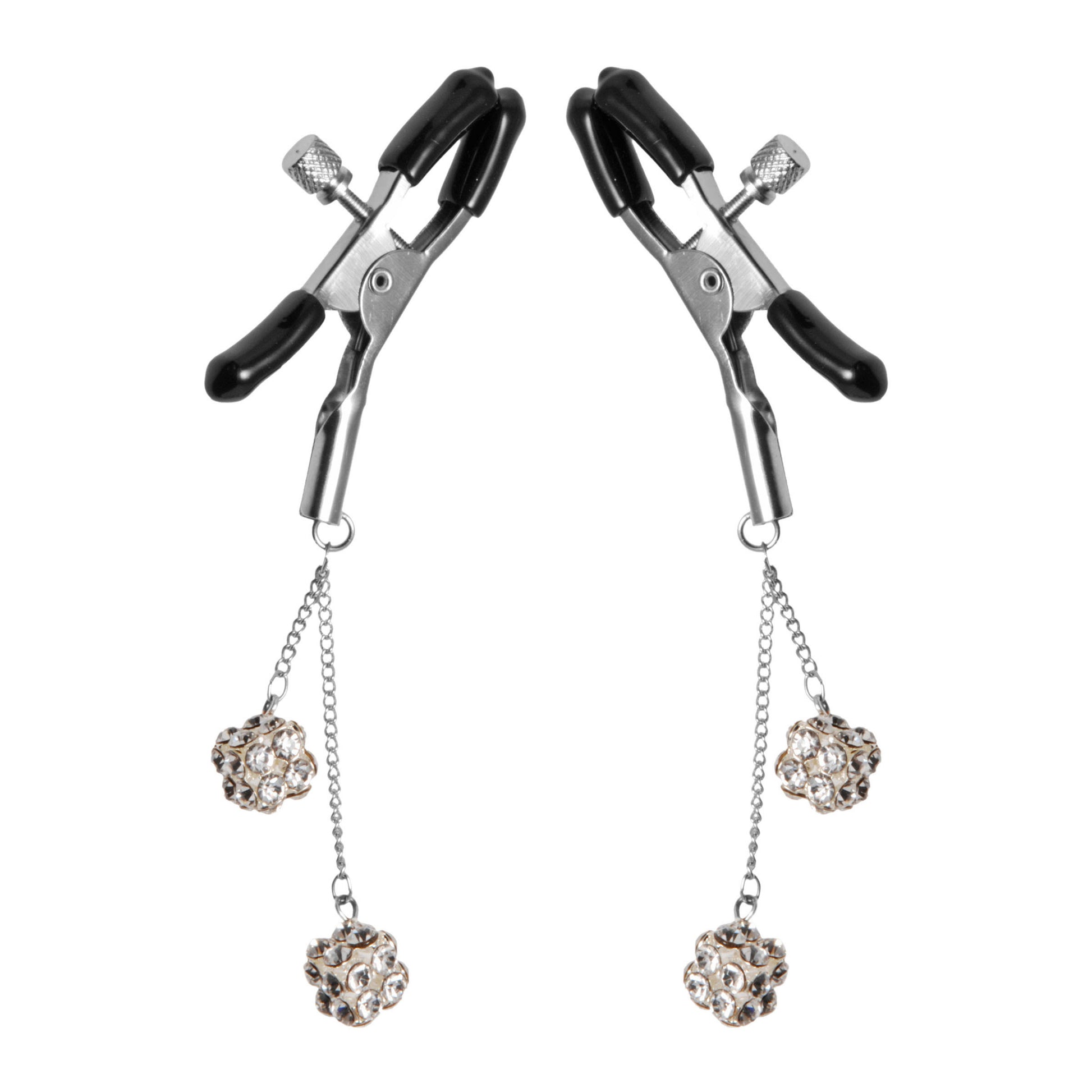 Ornament Adjustable Nipple Clamps with Jewel Accents