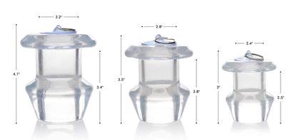 Ass Bung Clear Hollow Anal Dilator with Plug - XL