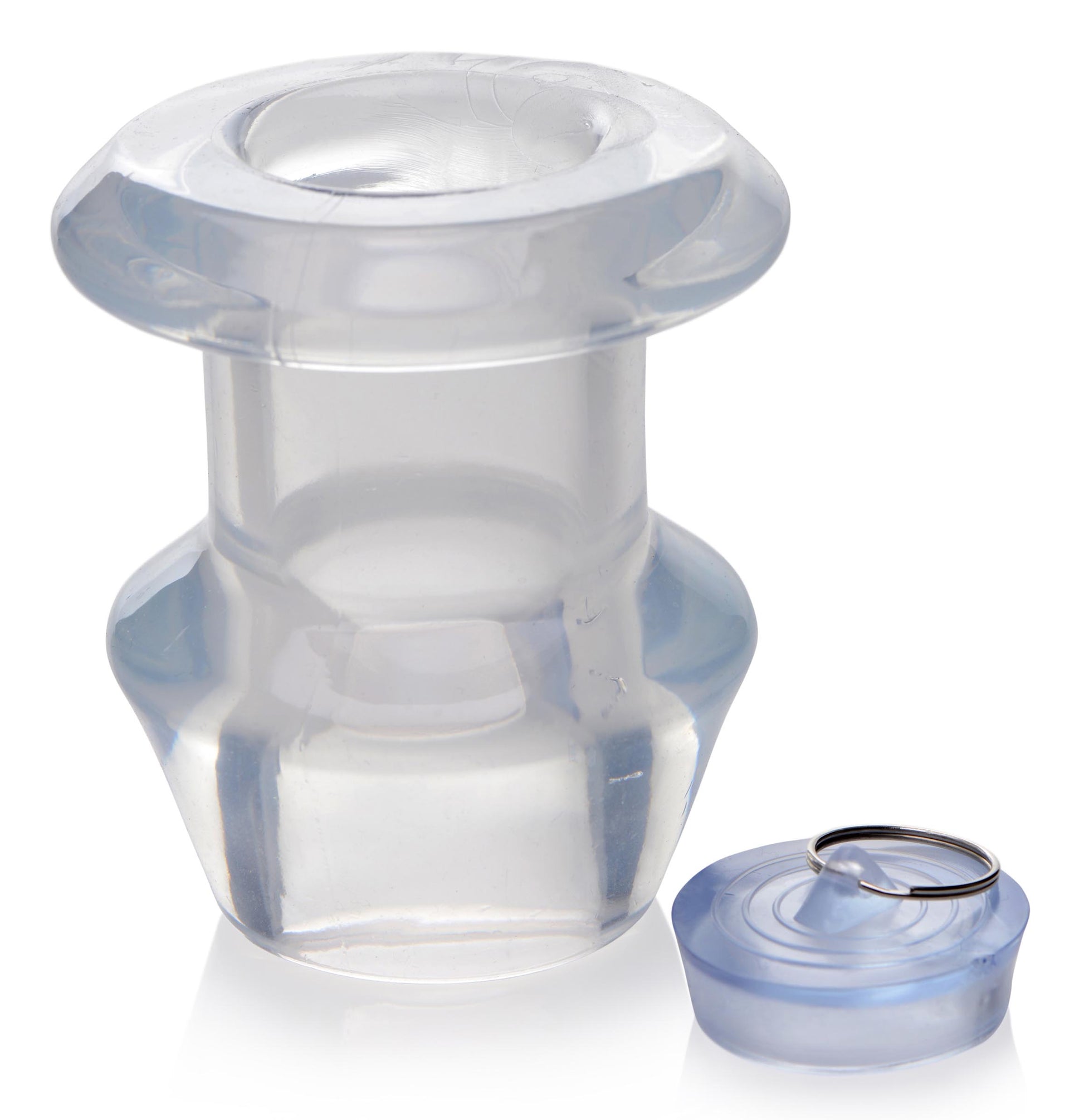 Ass Bung Clear Hollow Anal Dilator with Plug - XL
