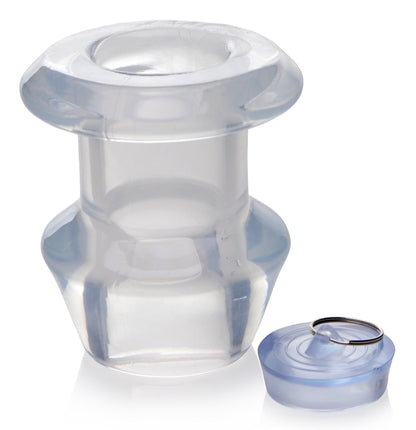 Ass Bung Clear Hollow Anal Dilator with Plug - XL