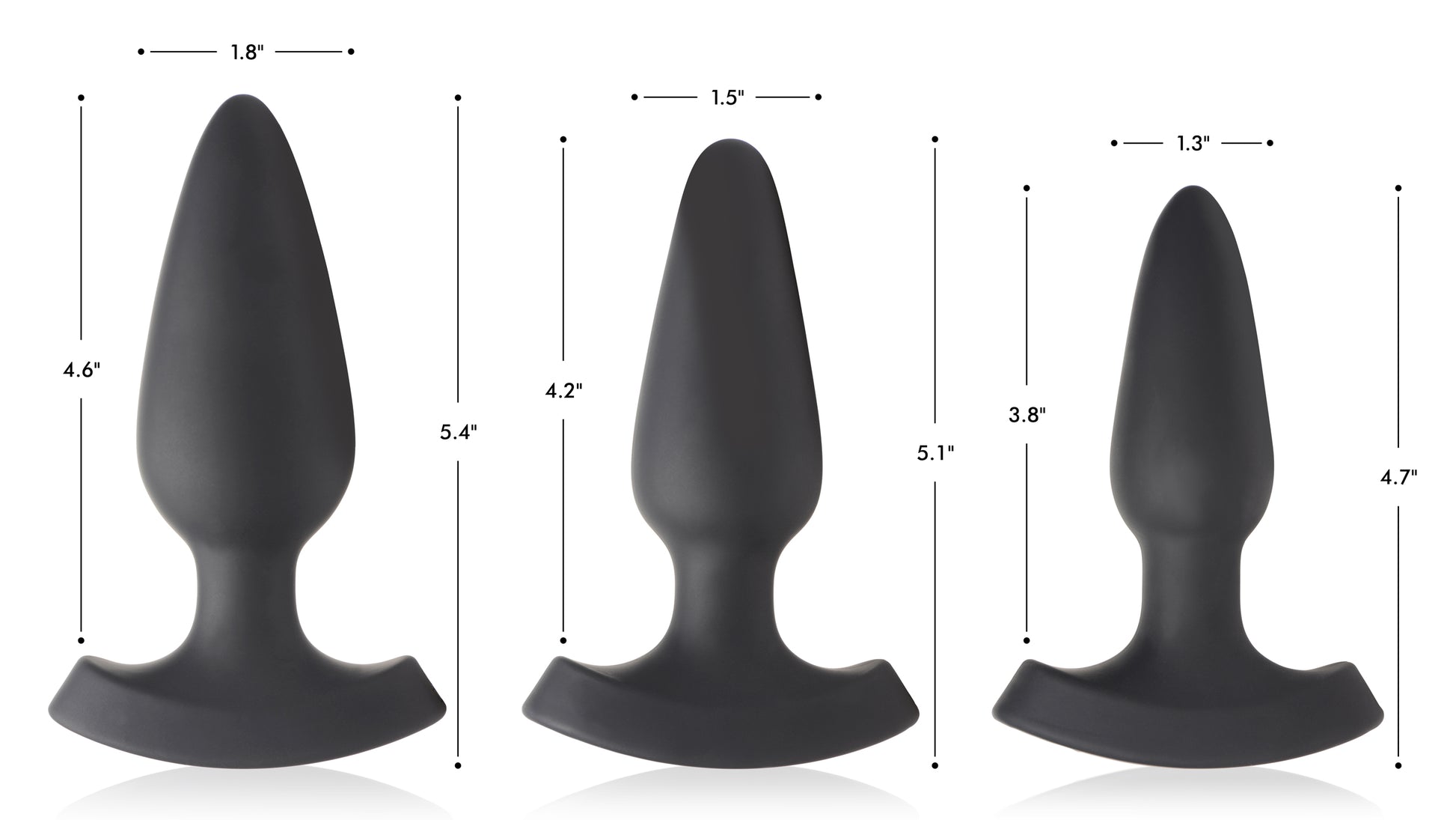 28X Laser Heart Silicone Anal Plug with Remote – Large