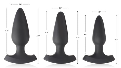 28X Laser Heart Silicone Anal Plug with Remote – Large