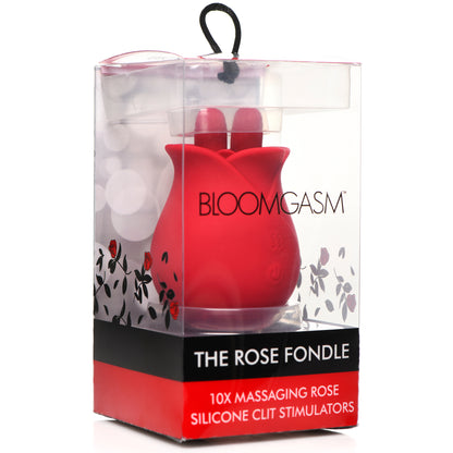 10X Fondle Massaging Rose Silicone Clit Stimulators